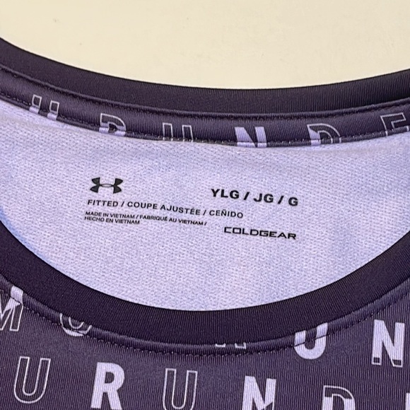 🆕 $45 UNDER ARMOUR Girls' ColdGear Novelty Long Sleeve T-Shirt Size YLG - Picture 4 of 7